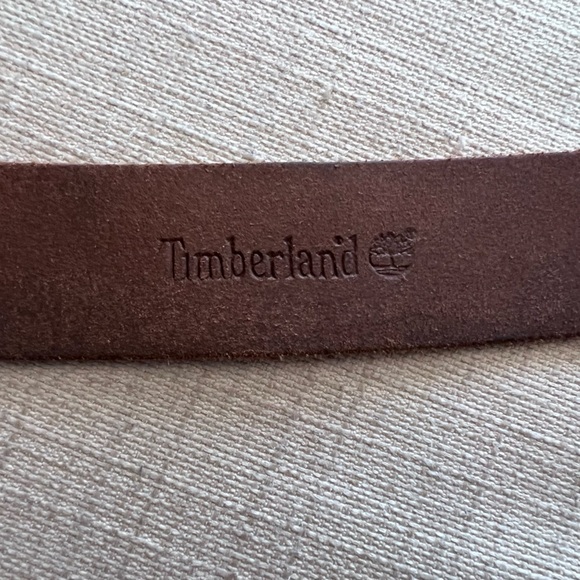 Timberland Mens Leather Belt Casual Dress Durable Strap Metal Buckle Size 32 - Picture 4 of 6